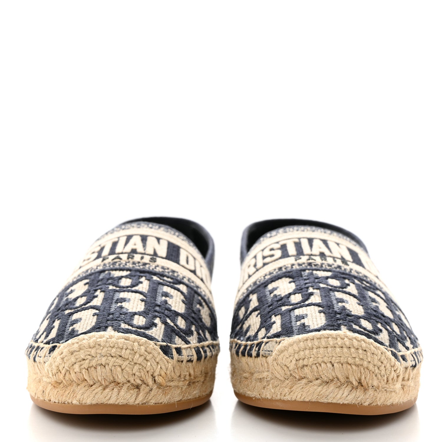 Christian Dior Oblique Embroidered Granville 15mm Espadrilles 37 Deep Blue 2 of 9