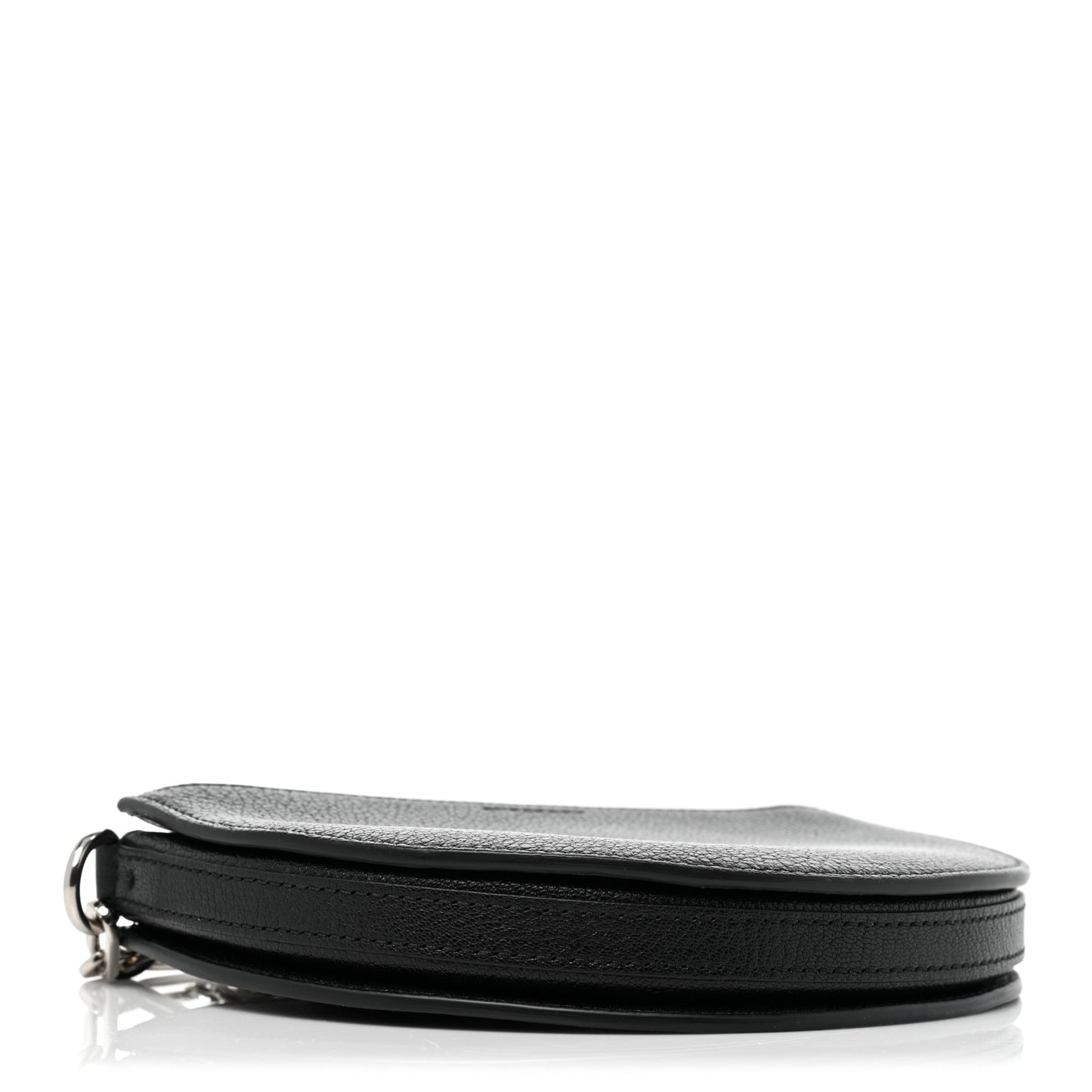 Goatskin Pecan Chain Shoulder Bag Black