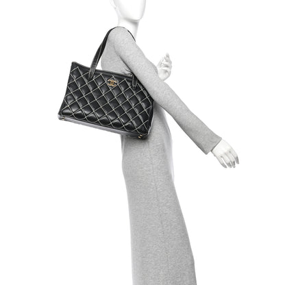 Chanel Calfskin Wild Stitch Medium Tote Black 2 of 10