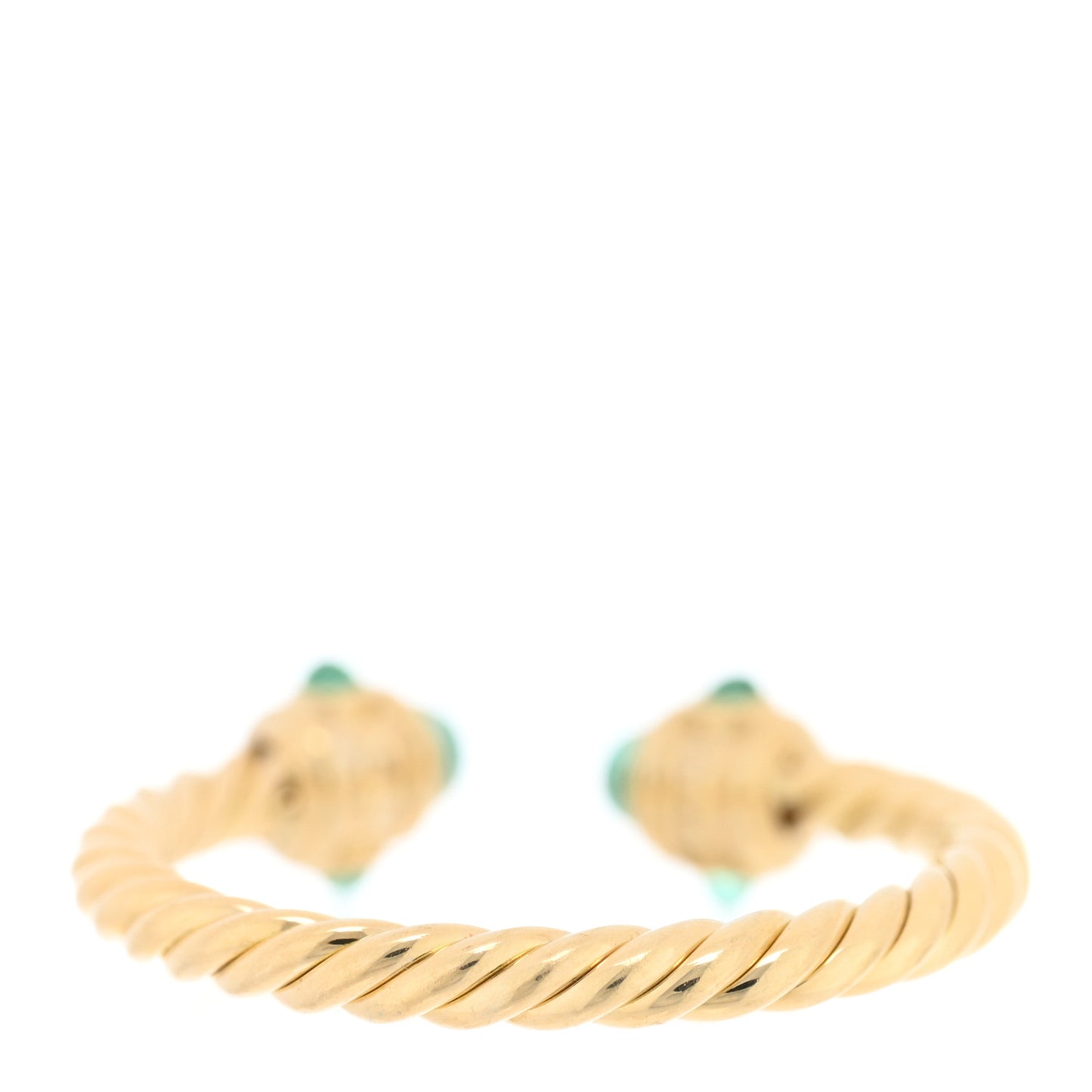 18K Yellow Gold Emerald Renaissance Ring 50 5.5