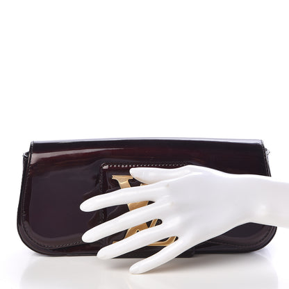 Louis Vuitton Patent Sobe Clutch Amarante 2 of 9