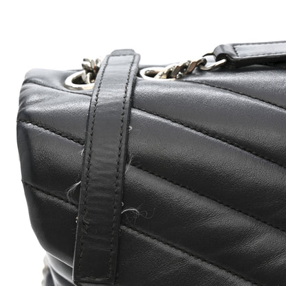 Saint Laurent Calfskin Y Quilted Monogram Medium Loulou Chain Satchel Storm 14 of 16