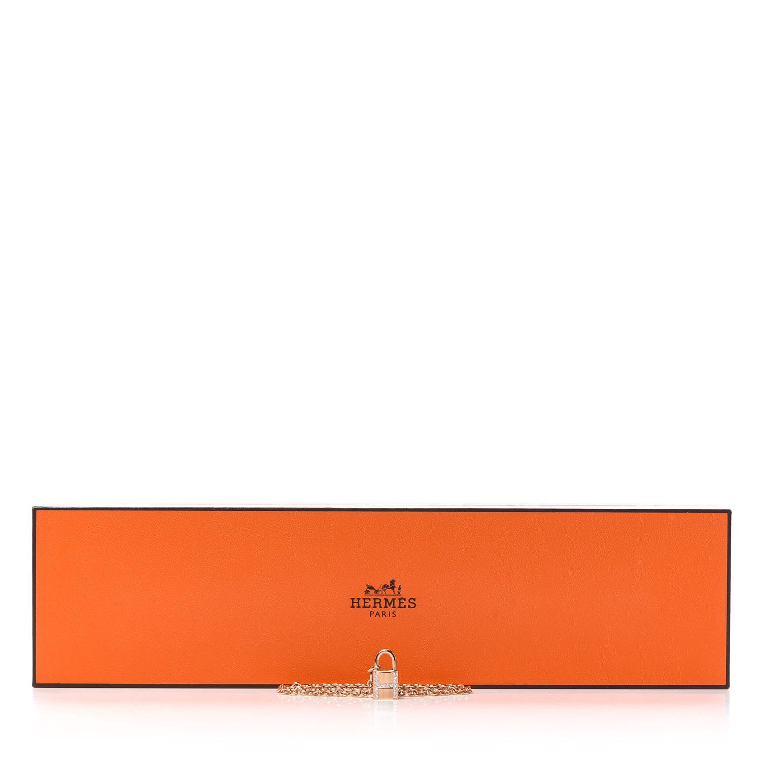 Hermes 18K Rose Gold Diamond Amulettes Cadenas Bracelet SH 6 of 6