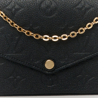 Louis Vuitton Empreinte Pochette Felicie Chain Wallet Black 12 of 14