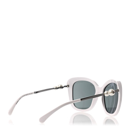 Chanel Acetate Butterfly Winter Pearl Sunglasses 5339-H White 4 of 4
