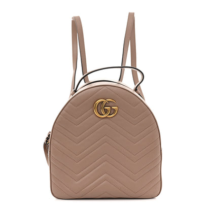 Gucci Calfskin Matelasse GG Marmont Backpack Porcelain Rose 1 of 14