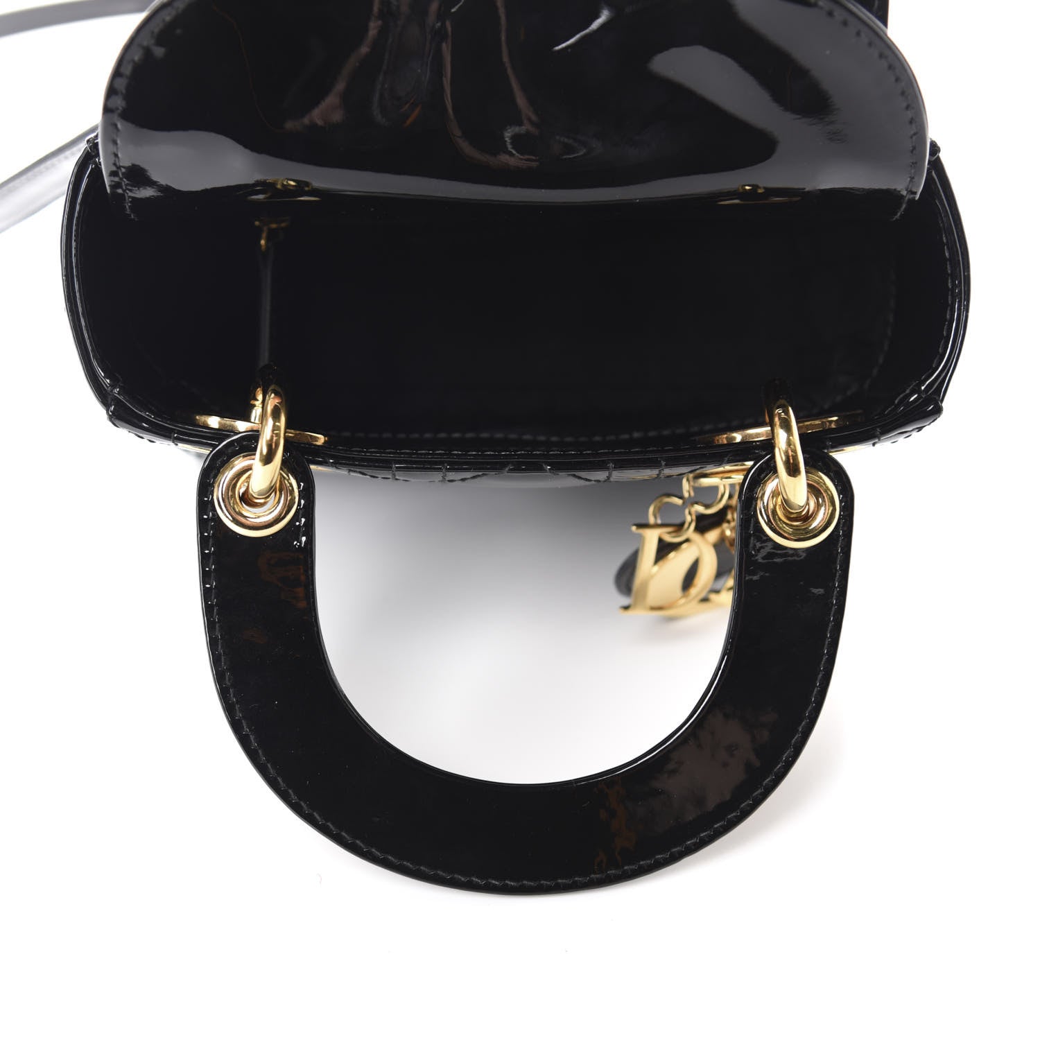 Christian Dior Patent Cannage Mini Lady Dior Black 4 of 11