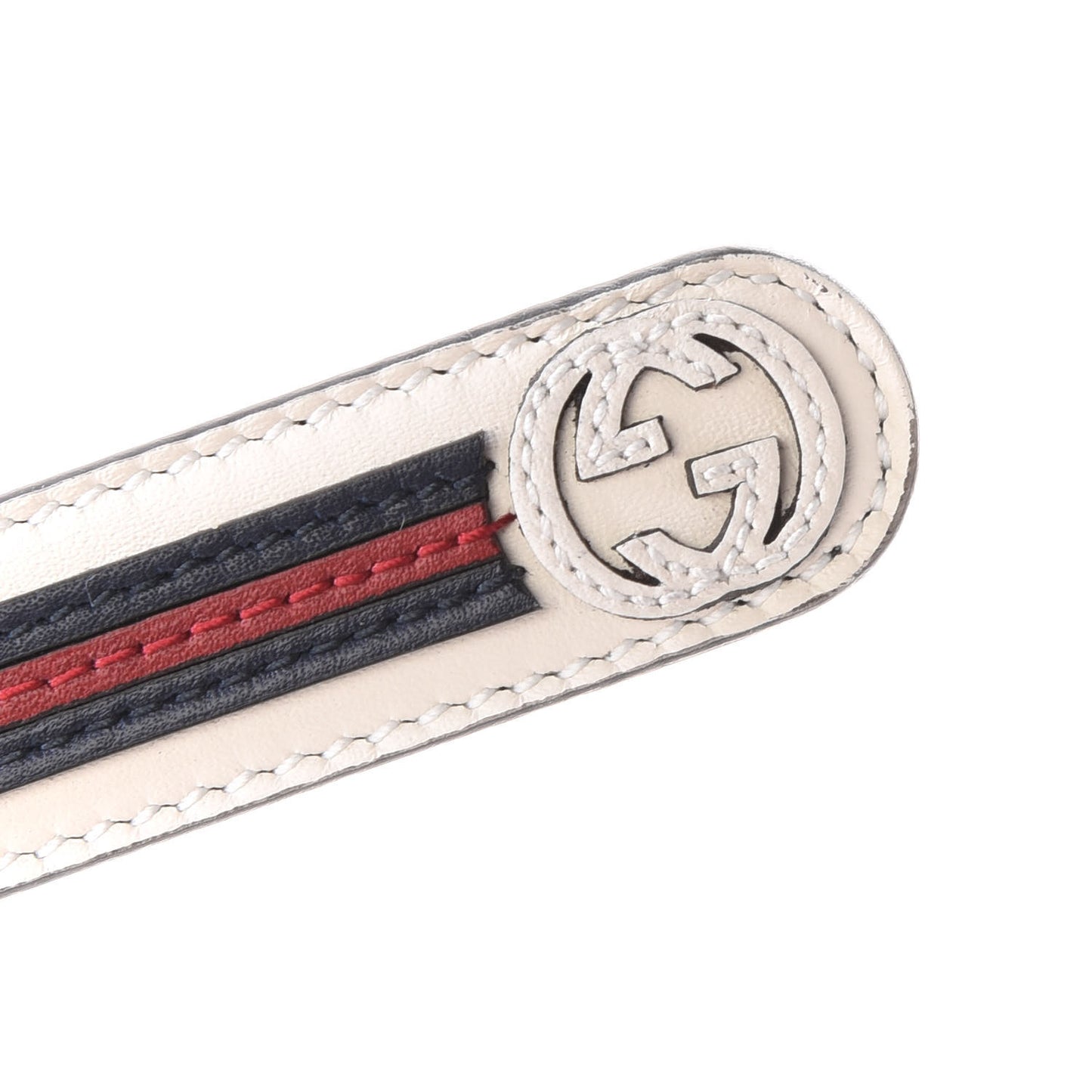 Calfskin Torchon Double G 20mm Belt 80 32 Off White Blue Red