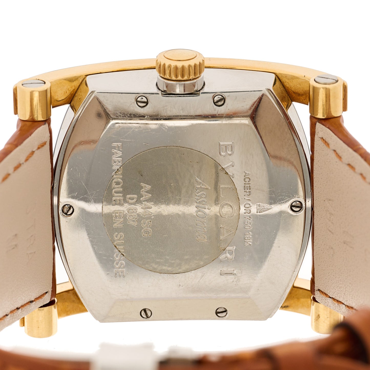 Stainless Steel 18K Yellow Gold Alligator 34mm Assioma Automatic Watch