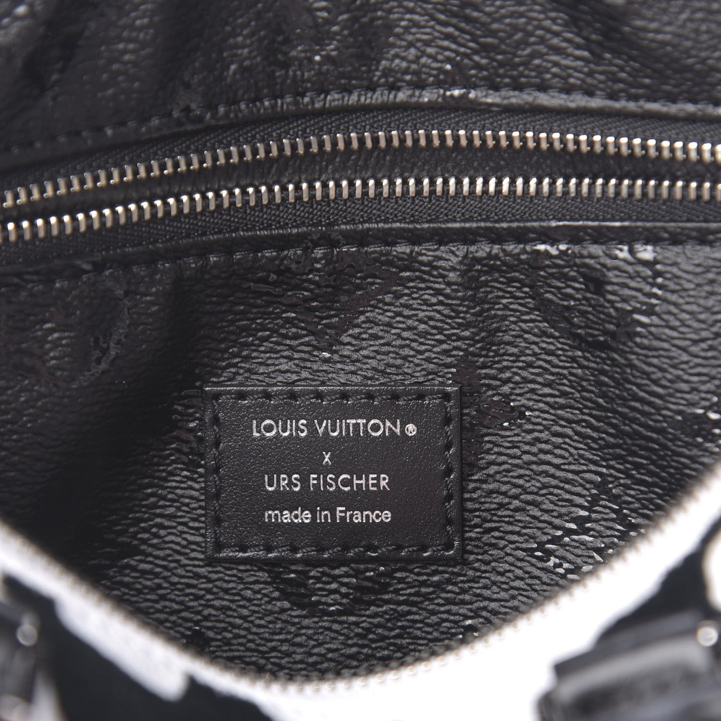 X UF Tufted Monogram Speedy Bandouliere 25 White Black