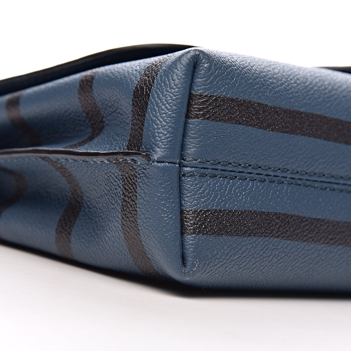Soft Grained Calfskin Check Graphic Print Small Medley Crossbody Blue