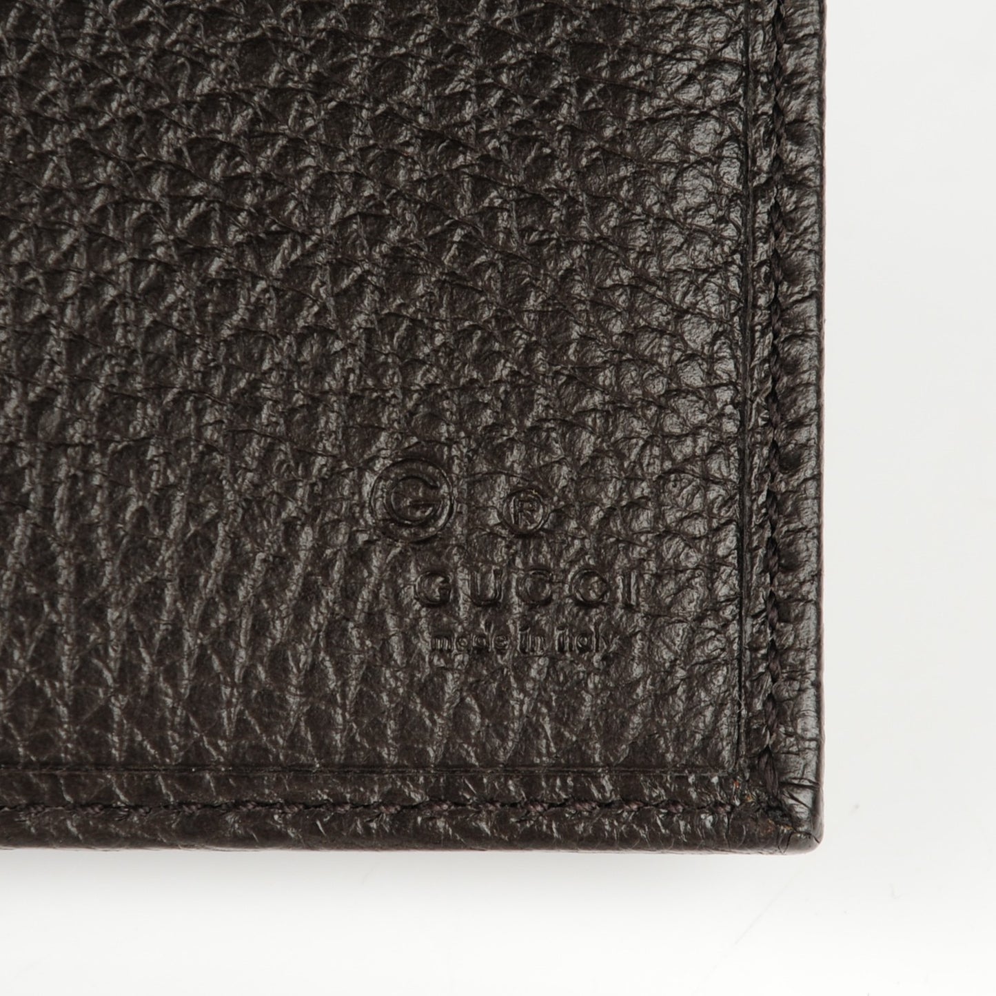 Denim Monogram Bi-Fold Wallet Dark Brown