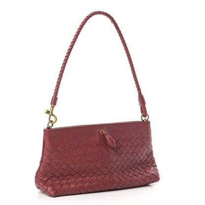 Bottega Veneta Nappa Intrecciato Shoulder Bag Dark Red 2 of 11
