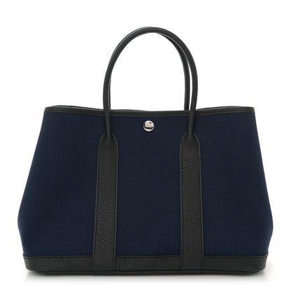 Hermes Toile Militaire Negonda Garden Party 30 TPM Bleu Marine Black 1 of 10