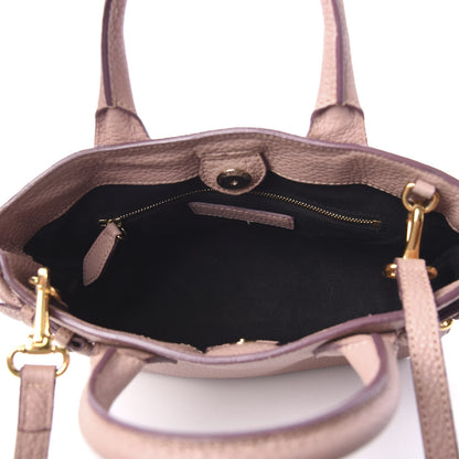 Burberry Grainy Calfskin House Check Small Banner Tote Pale Orchid 4 of 10