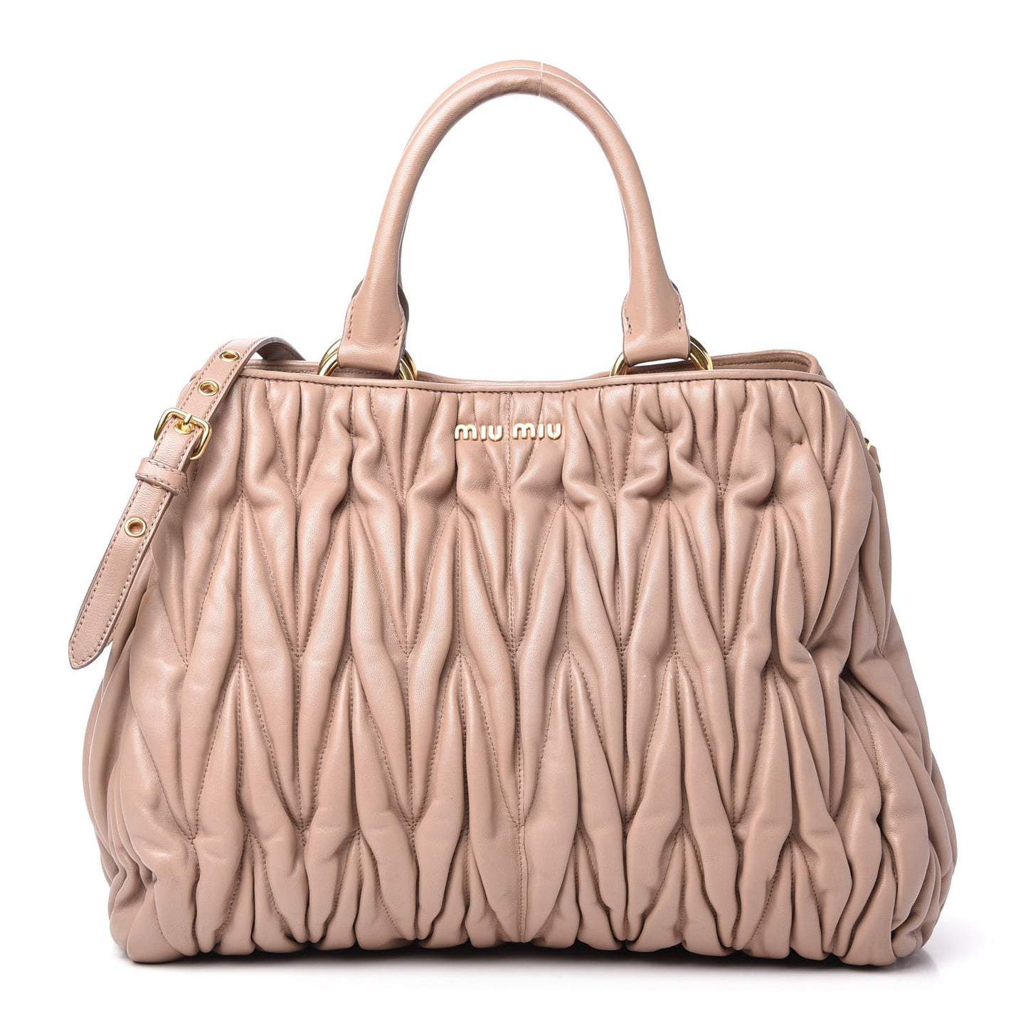Nappa Matelasse Bauletto Top Handle Bowler Cammeo