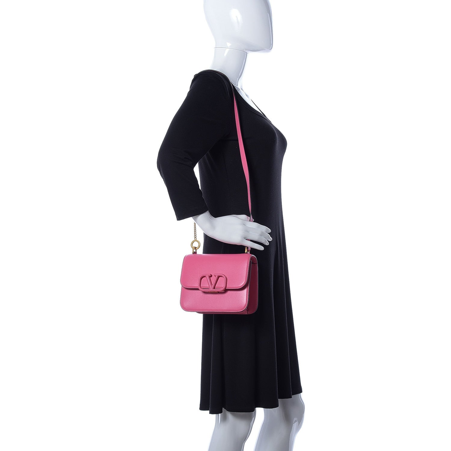 Valentino Garavani Smooth Calfskin Small VSling Shoulder Bag Pink 2 of 8