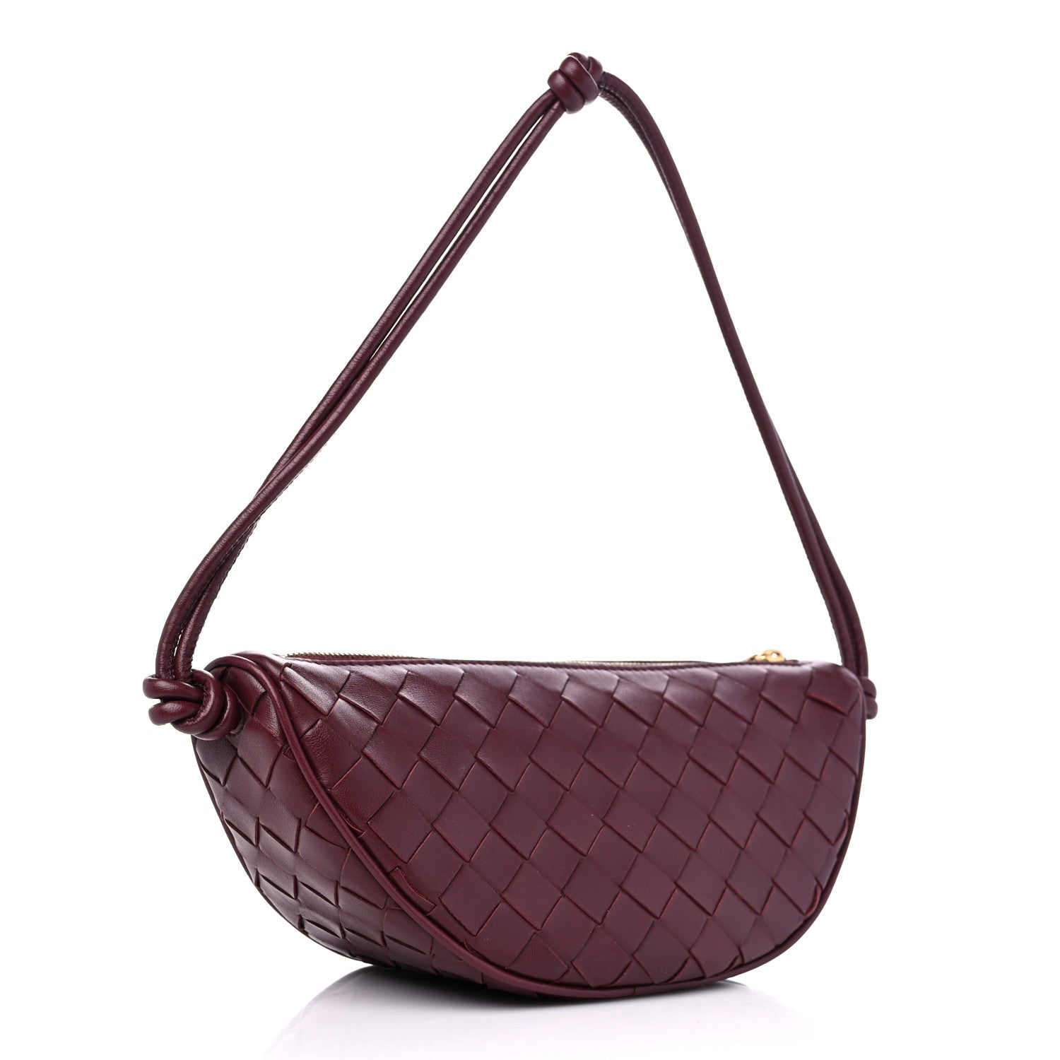 Bottega Veneta Nappa Intrecciato Half Moon Pouch On Strap Barolo 3 of 9