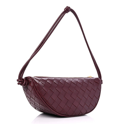 Bottega Veneta Nappa Intrecciato Half Moon Pouch On Strap Barolo 3 of 9