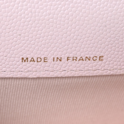 Chanel Caviar Quilted Flap Card Holder Wallet Light Pink 8 of 9