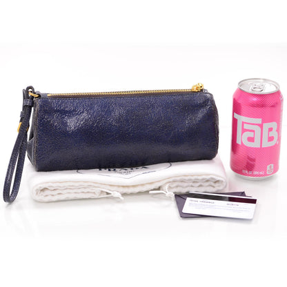 Prada Craquele Wristlet Bleuette 2 of 7
