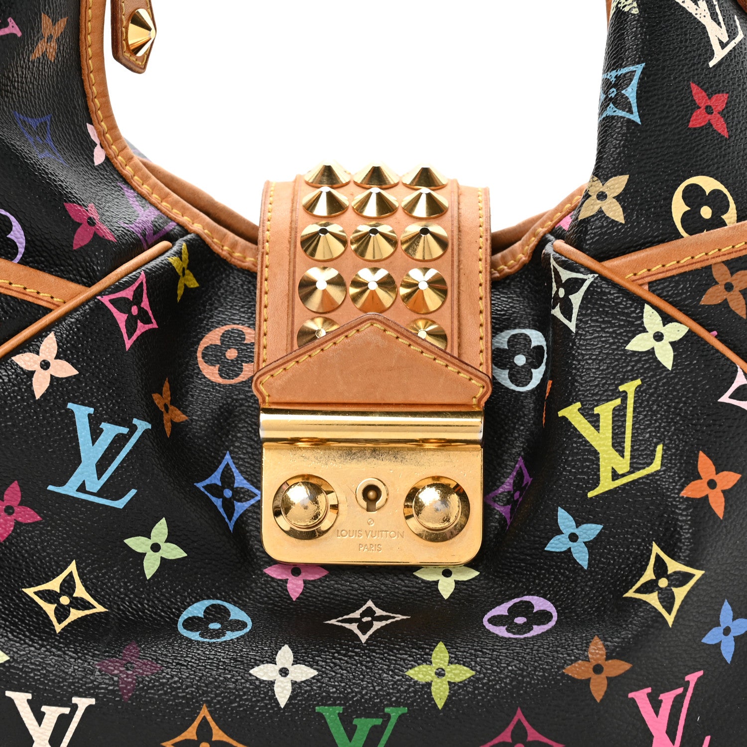 Louis Vuitton Monogram Multicolor Chrissie Black 8 of 10