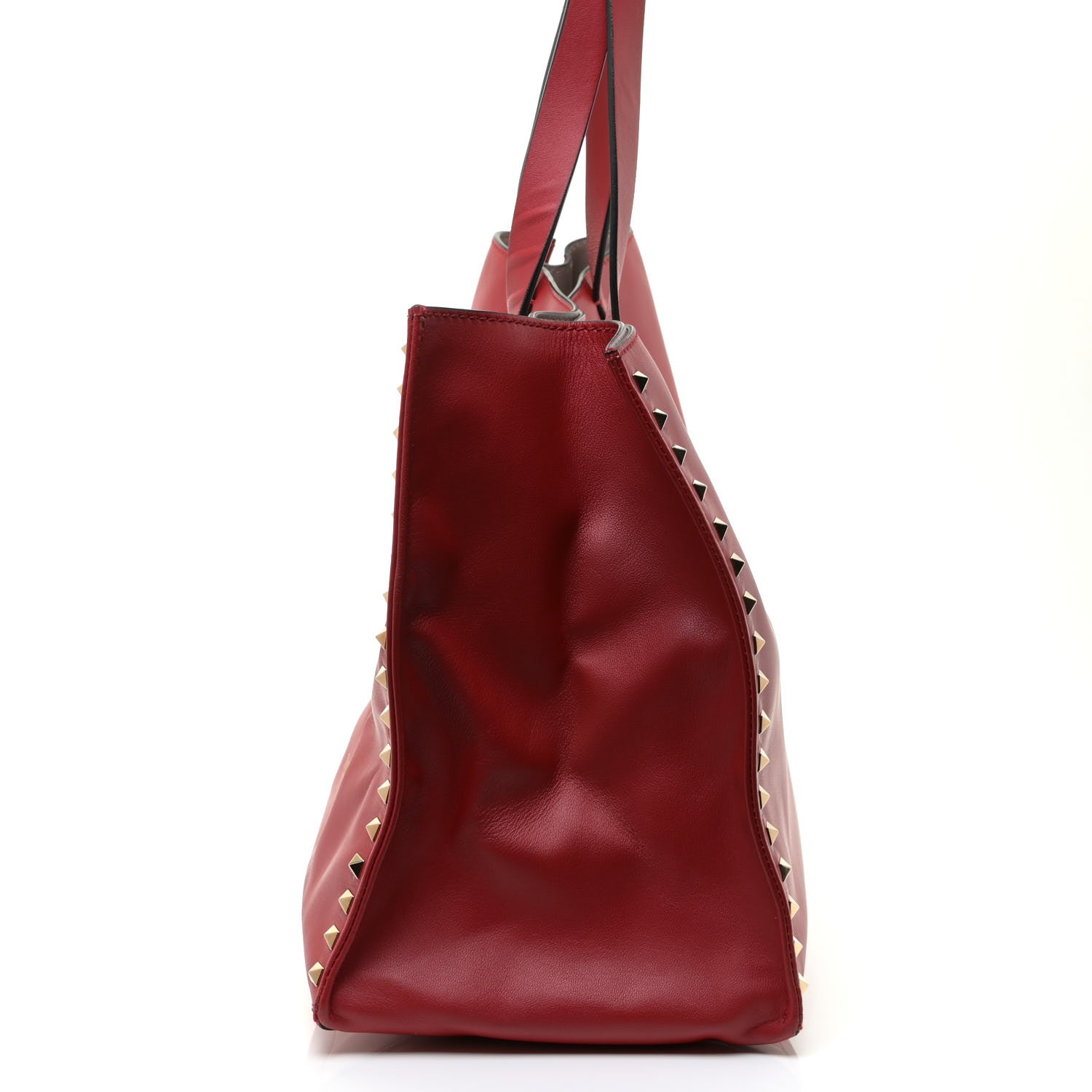 Valentino Garavani Nappa Medium Rockstud Soft Tote Red 11 of 11