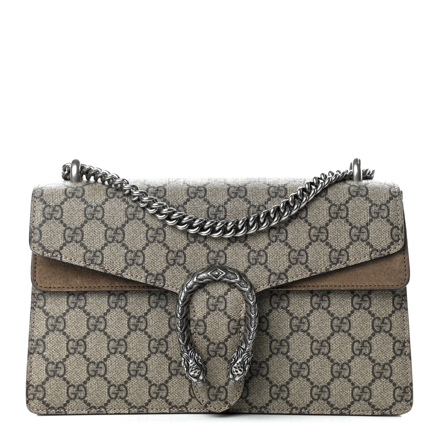 Gucci GG Supreme Monogram Small Dionysus Shoulder Bag Taupe 1 of 10