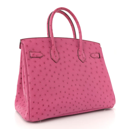 Hermes Ostrich Birkin 30 Fuchsia 3 of 11