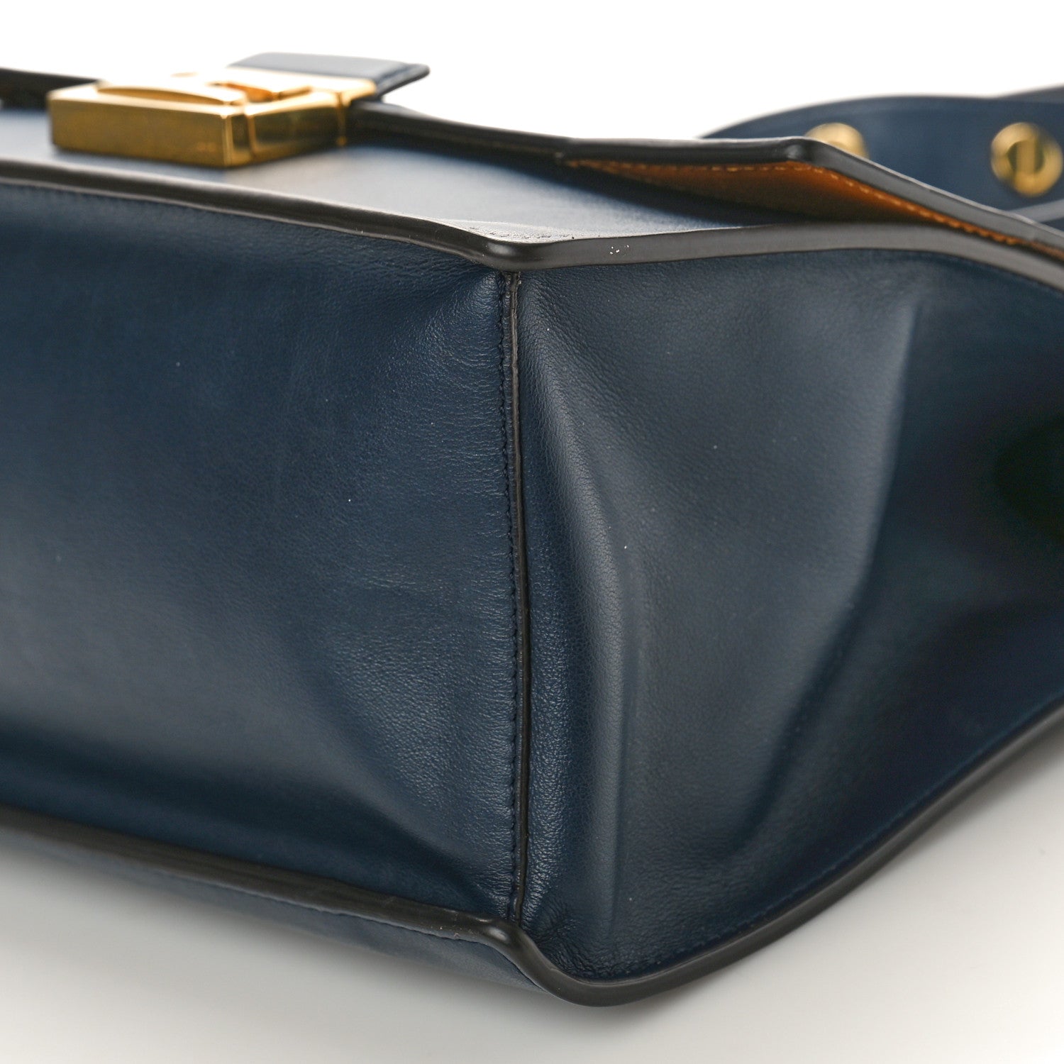 Fendi Vitello Grace Matte F is Fendi Kan U Shoulder Bag Navy Blue 8 of 10