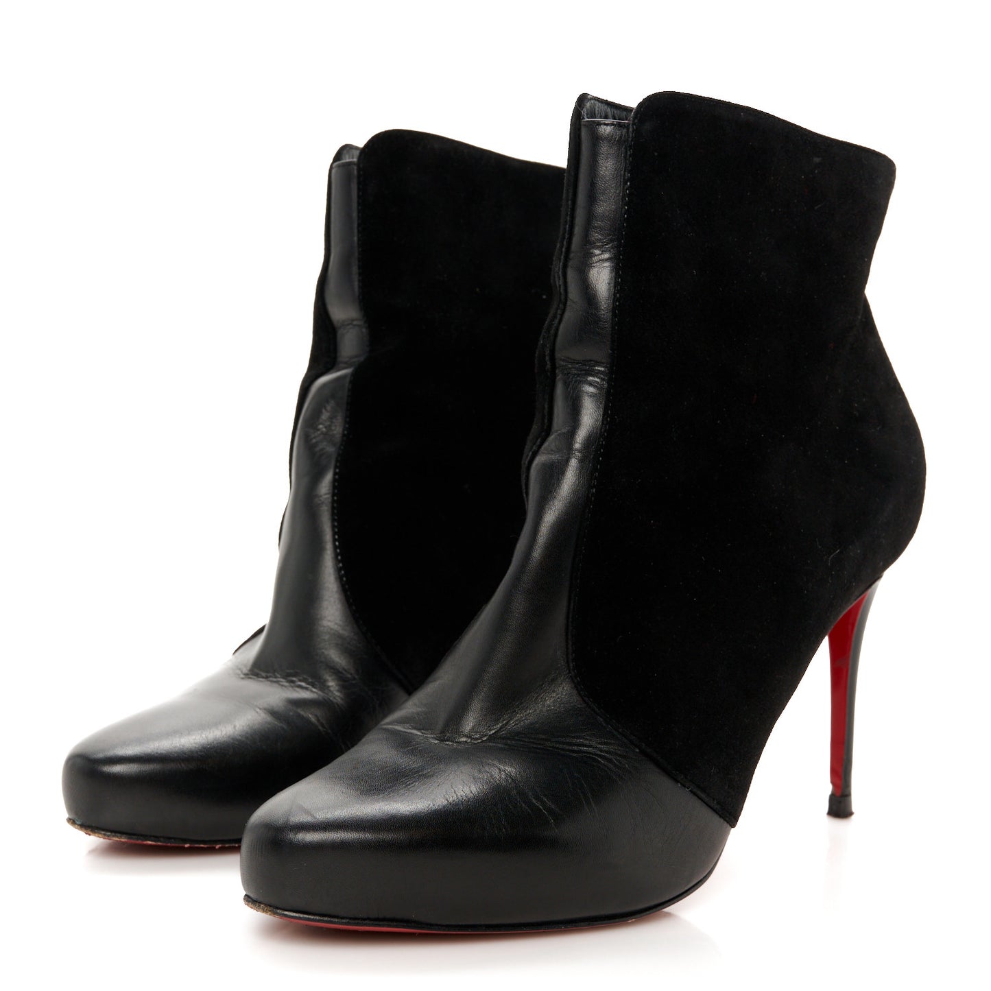 Suede Patent Calfskin Gaetanina 100 Booties 40 Black