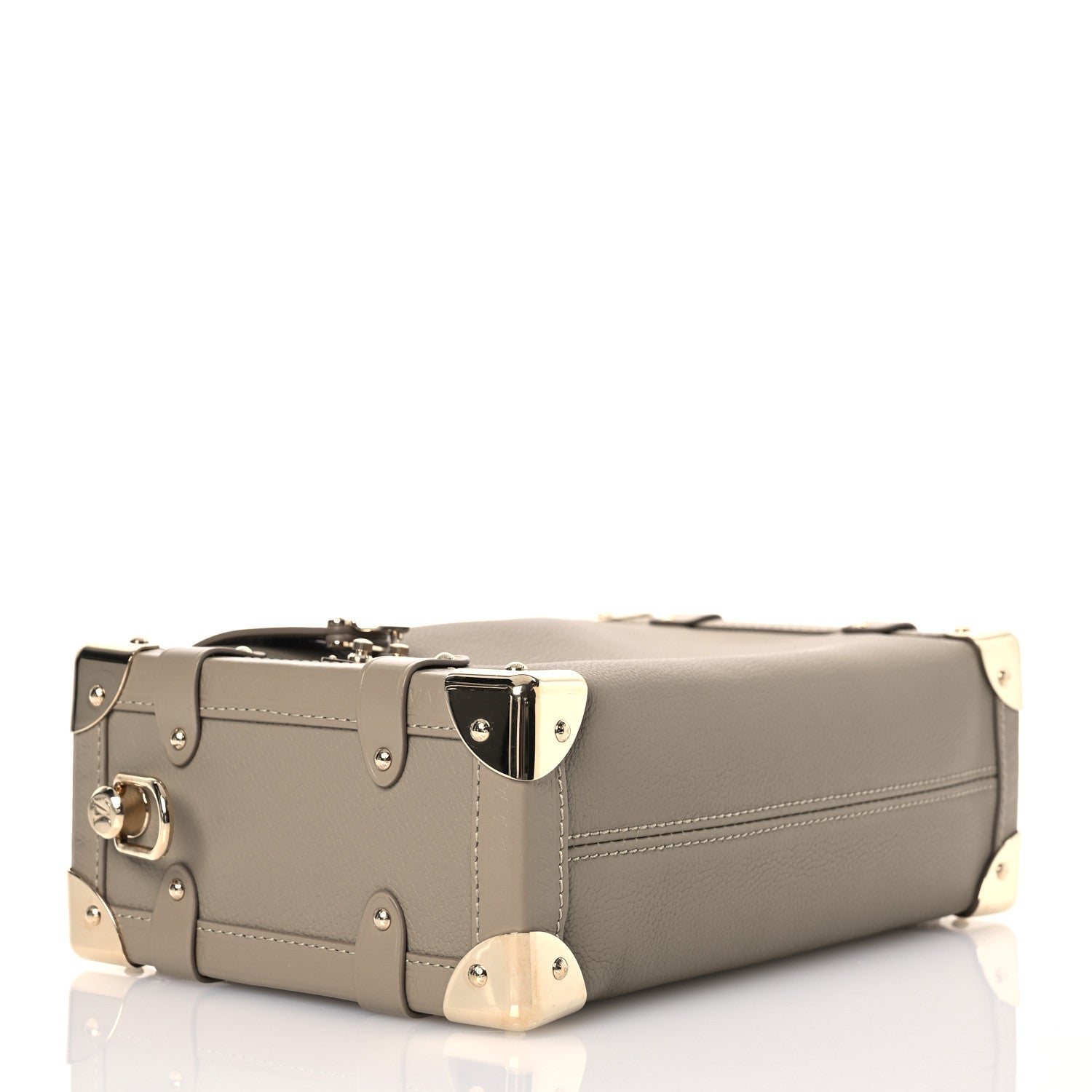 Louis Vuitton Calfskin Side Trunk MM Taupe 4 of 11