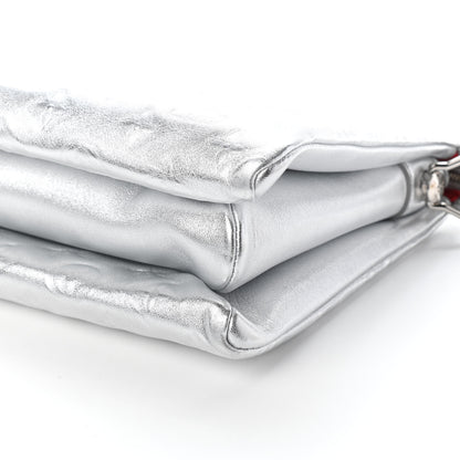 Louis Vuitton Metallic Lambskin Embossed Monogram Coussin PM Silver 8 of 8