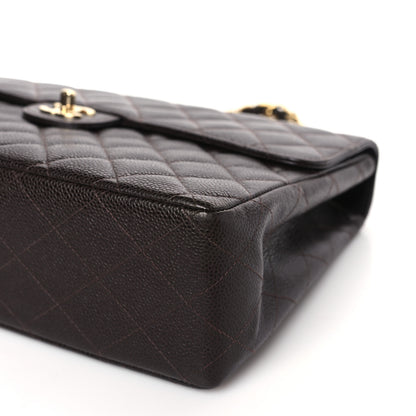 Chanel Caviar Quilted Jumbo Single Flap Brown 9 of 9