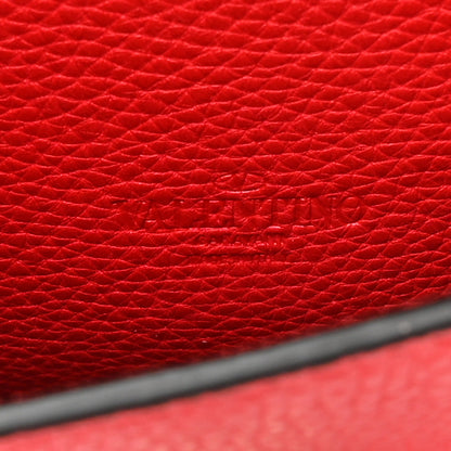 Valentino Garavani Pebbled Calfskin Medium Rockstud Flip Lock Crossbody Bag Rouge Pur 6 of 10