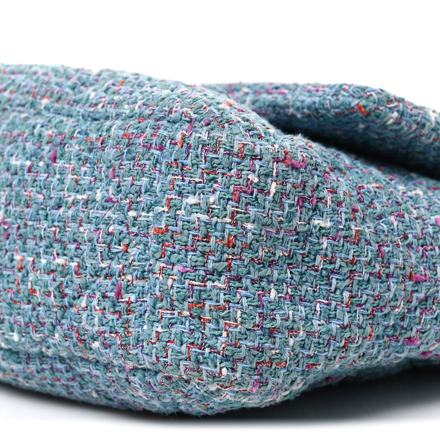 Chanel Tweed Quilted Large Chanel 19 Flap Blue Multicolor 9 of 9