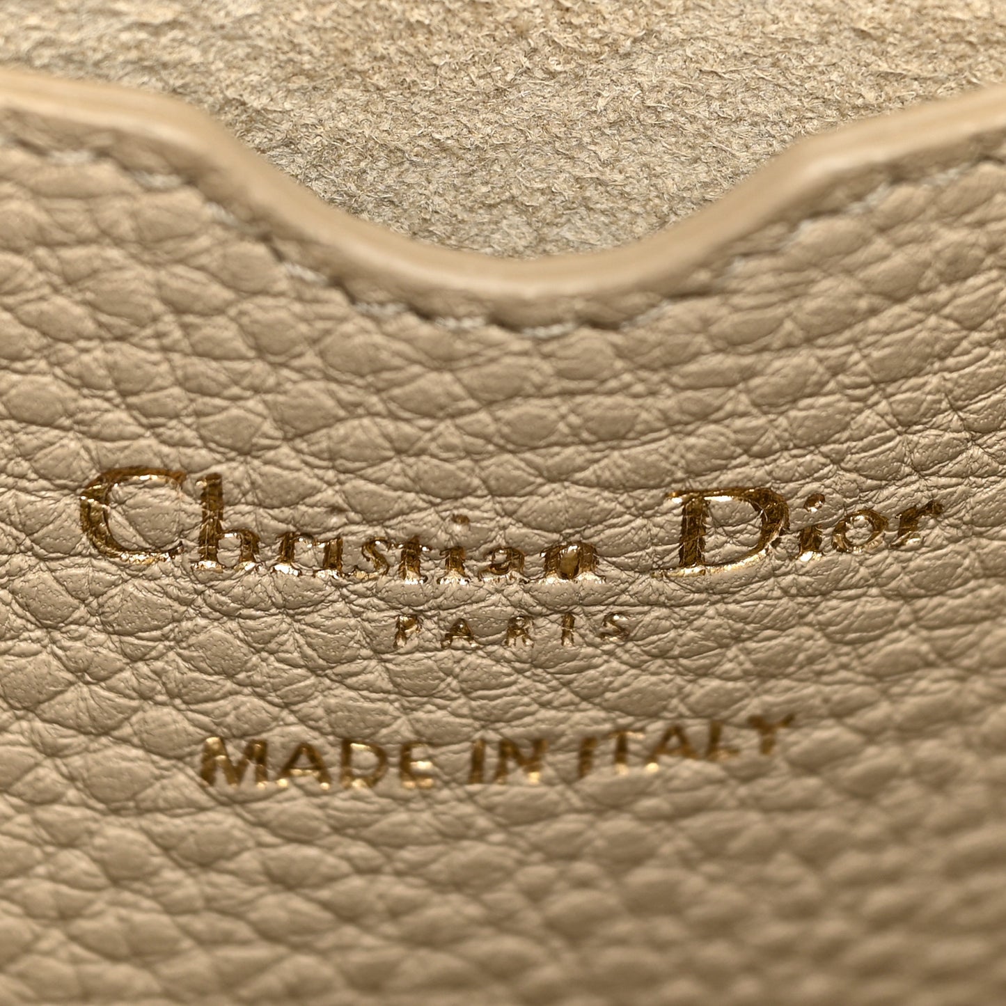 Grained Calfskin Medium Bobby Flap Beige