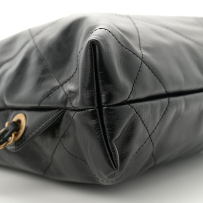 Chanel Shiny Calfskin Quilted Chanel 22 Backpack Black 9 of 10