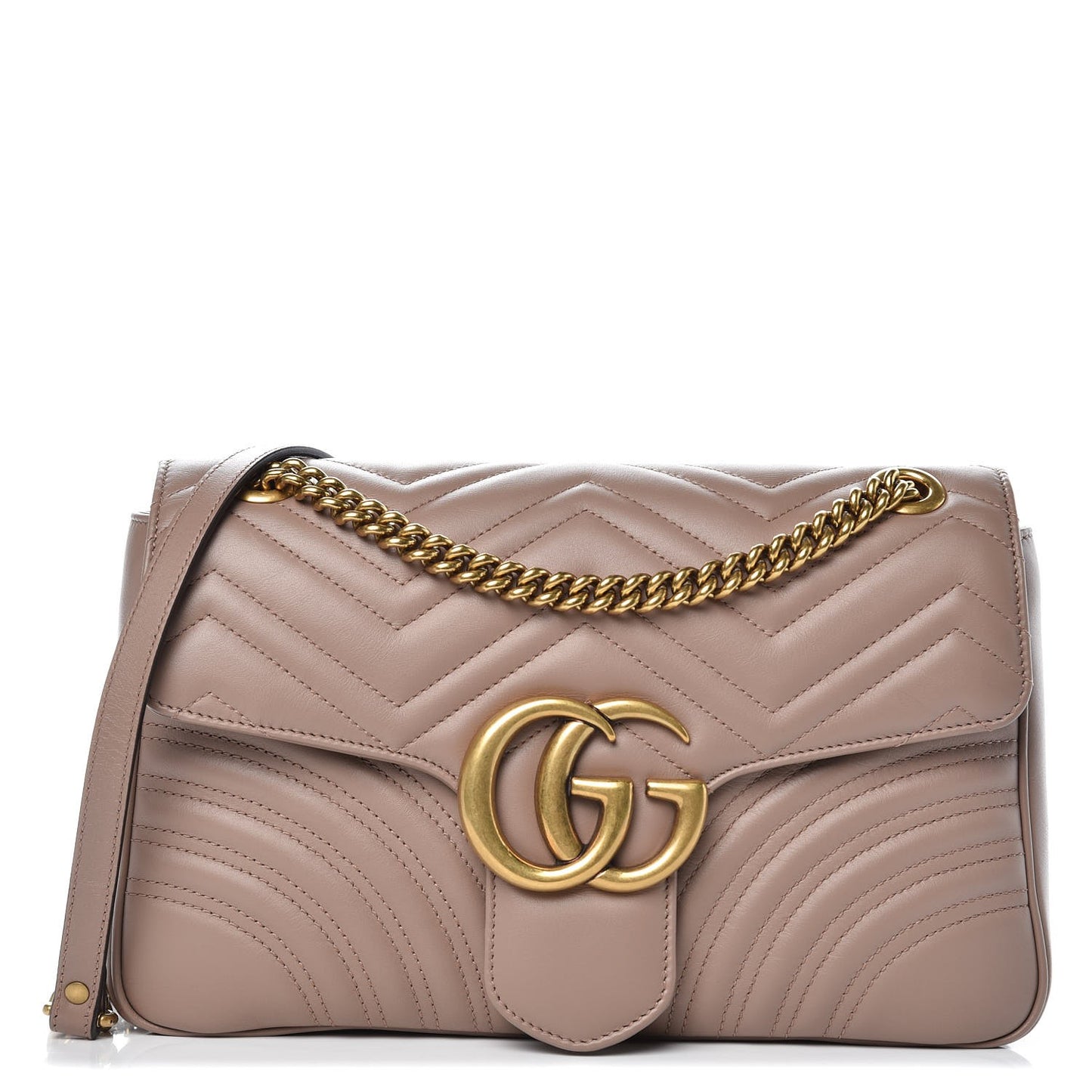 Calfskin Matelasse Medium GG Marmont Shoulder Bag Porcelain Rose
