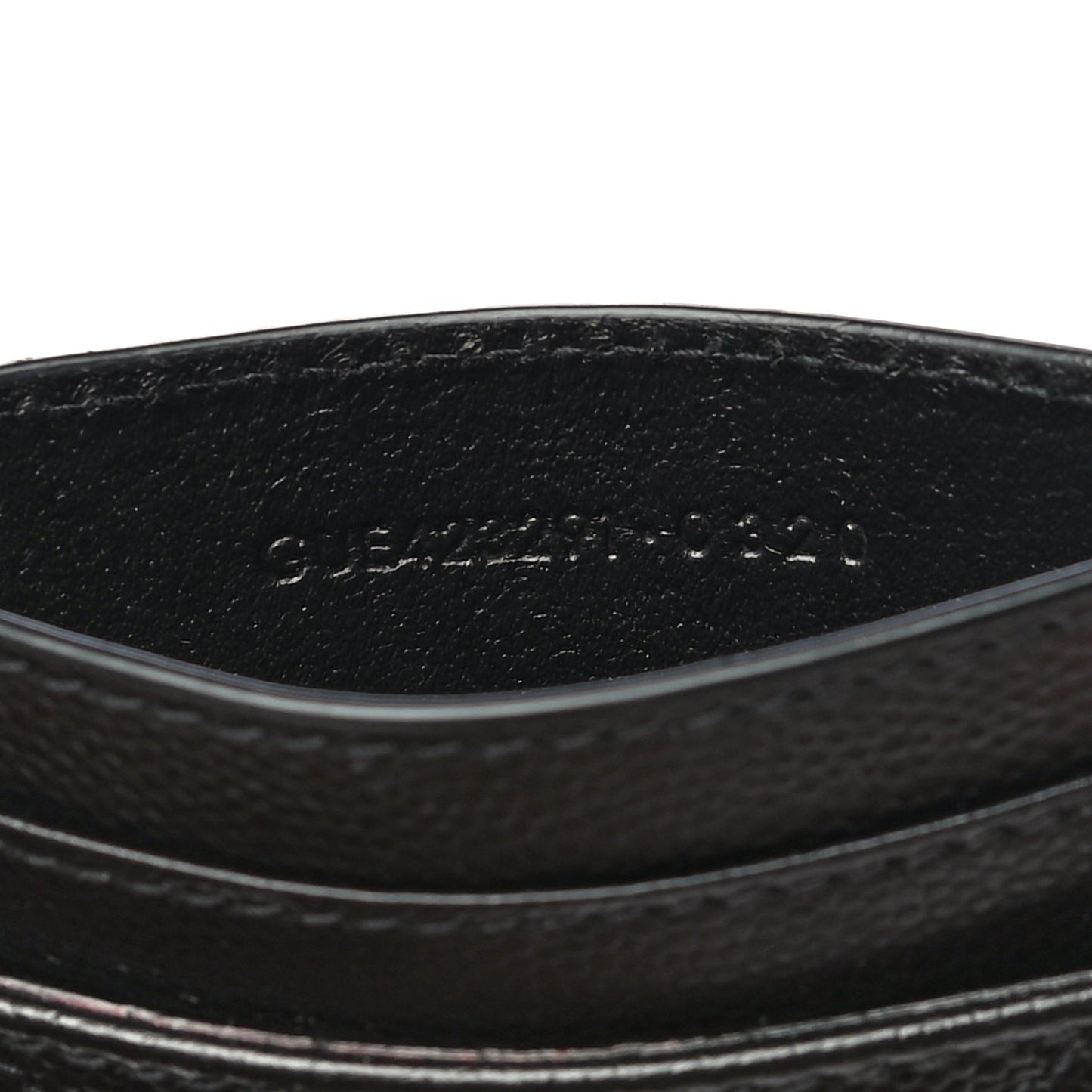 Grain De Poudre Matelasse Chevron Monogram Credit Card Case Black