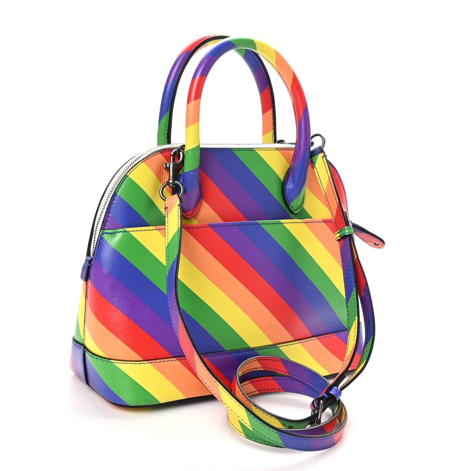 Balenciaga Smooth Calfskin Logo Rainbow S Ville Top Handle Bag Multicolor 2 of 11