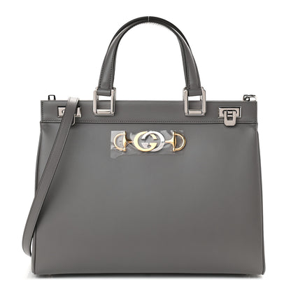 Gucci Smooth Calfskin Medium Zumi Top Handle Bag Dusty Grey 1 of 8