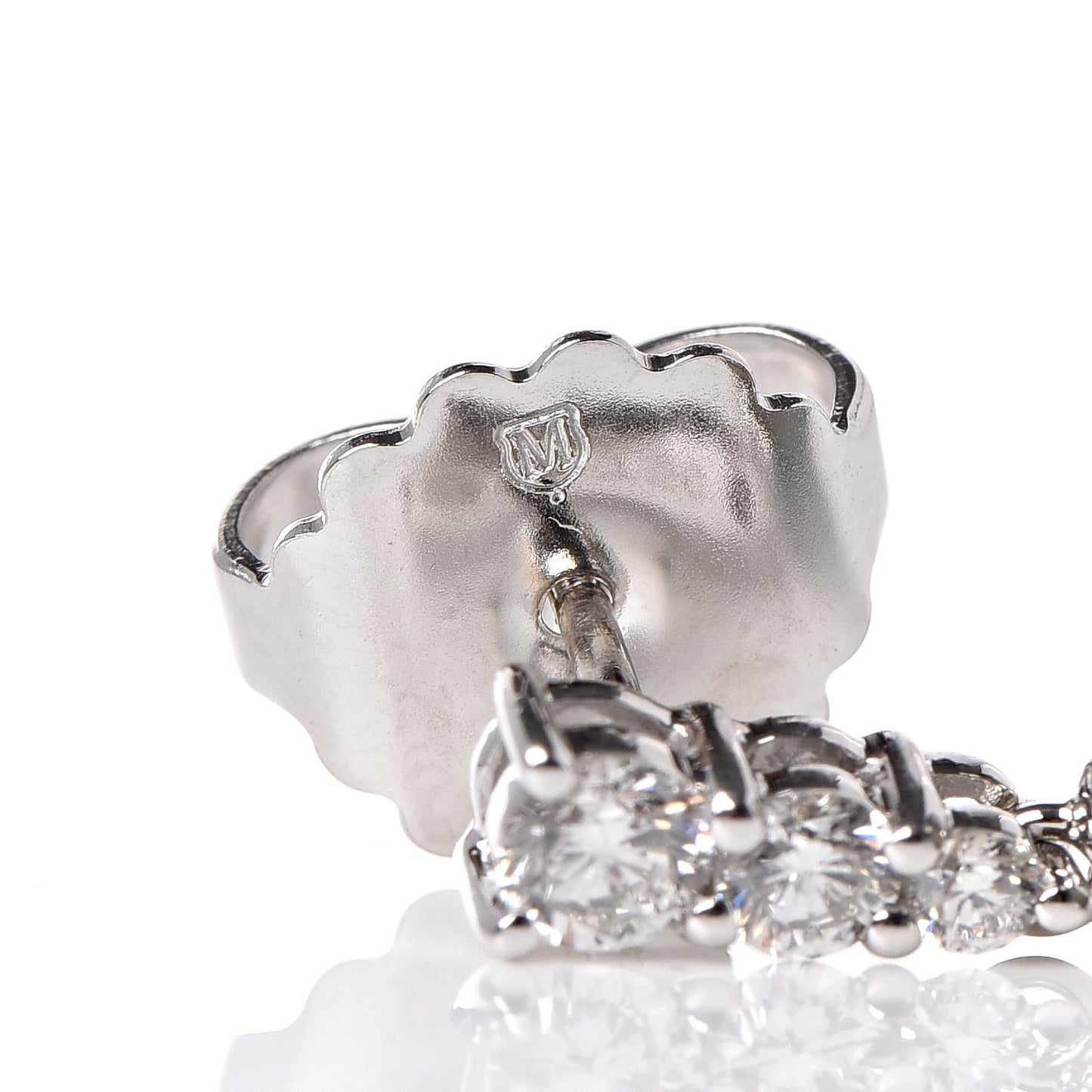 18K White Gold Diamond Black South Sea Pearl 9mm Morning Dew Earrings