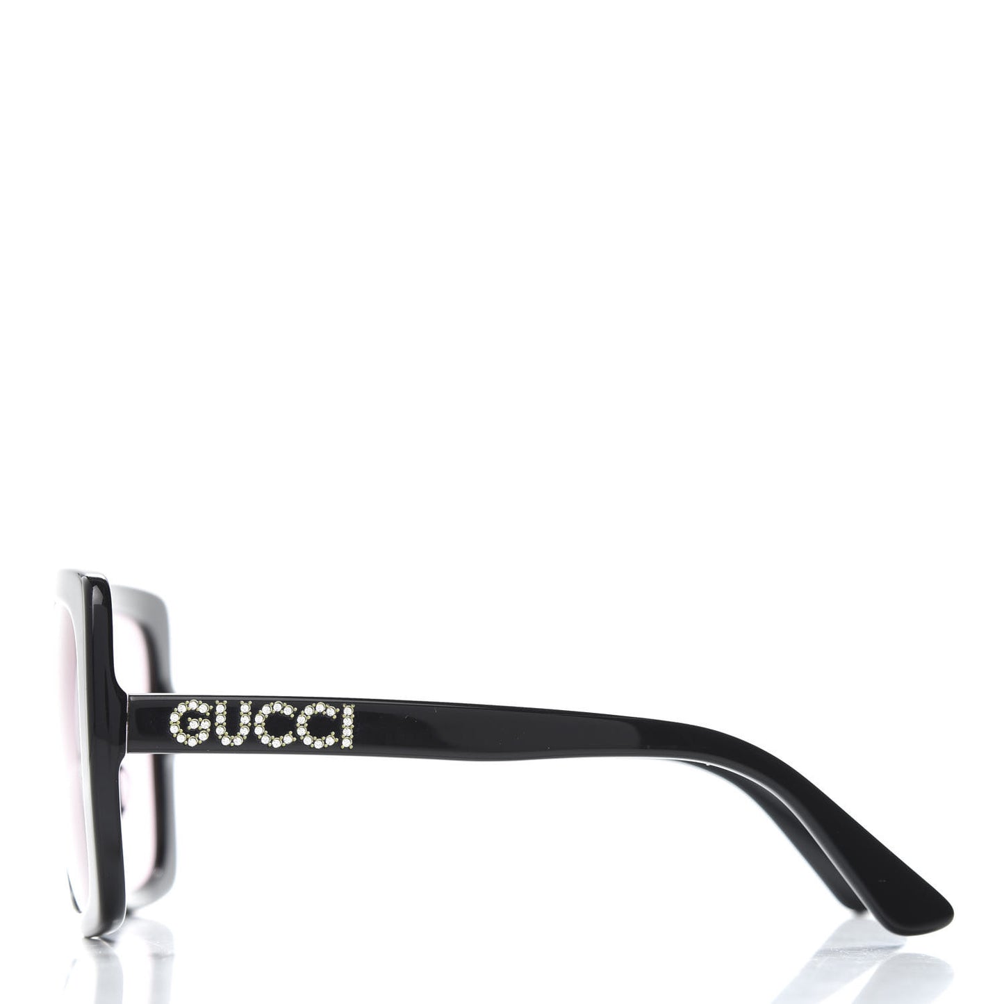 Crystal Square Frame GG Sunglasses GG0418S Black Pink