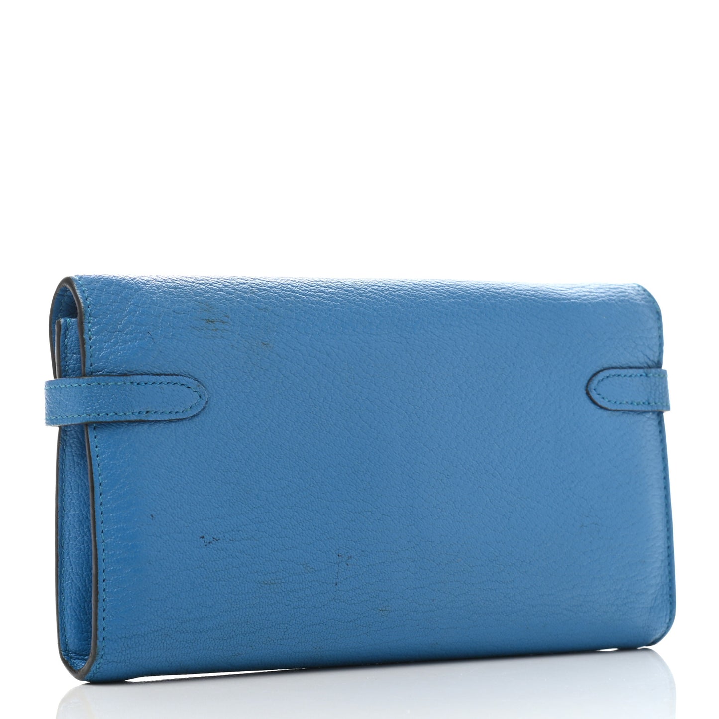 Chevre Mysore Kelly Longue Wallet Bleu Zanzibar