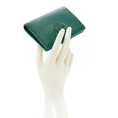 Louis Vuitton Taurillon Capucines Vertical Compact Wallet Green 2 of 12