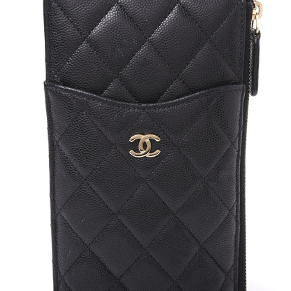 Chanel Caviar Quilted Classic Flat Wallet Pouch Black 7 of 9