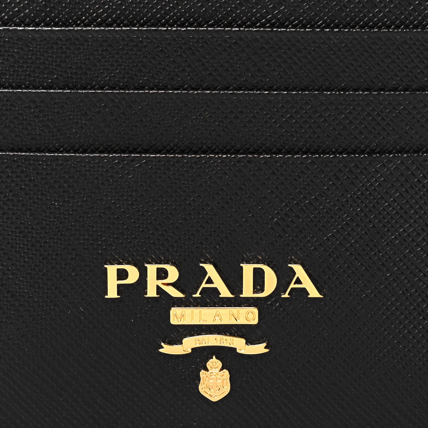 Prada Saffiano Metal Card Holder Black 7 of 7