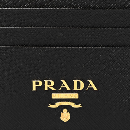 Prada Saffiano Metal Card Holder Black 7 of 7