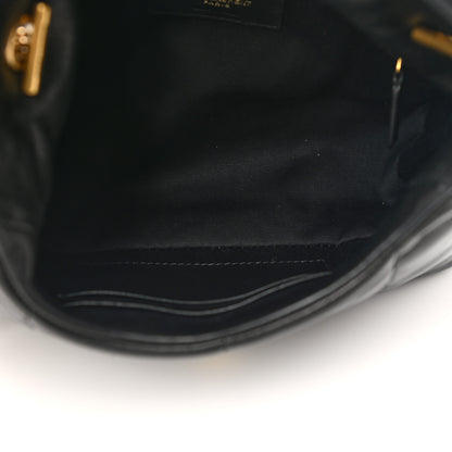 Saint Laurent Lambskin Quilted Toy Loulou Puffer Monogram Chain Satchel Black 5 of 12